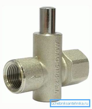 The difference between a button tap is that the pressure gauge removes pressure from the system only when the button is pressed, at other times it is disconnected from it