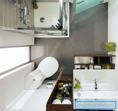 Great solution for compact bathroom