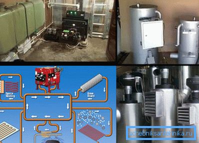 Heating boilers for waste oil of various types Heating boilers for waste oil of various types