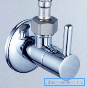 Shut-off lever tap is used in hygienic shower systems combined with a sink mixer. Shut-off lever tap is used in hygienic shower systems combined with a sink mixer.