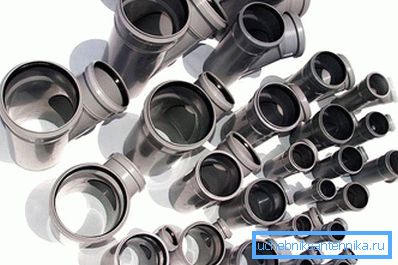 The palette of pipes drainage systems