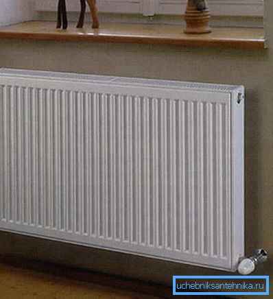 Panel steel radiators with bottom connection