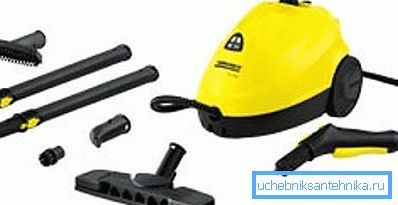 Steam cleaner with different nozzles Steam cleaner with different nozzles