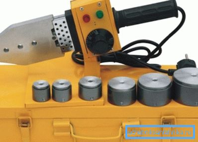 Soldering iron for PP pipes with a set of nozzles Soldering iron for PP pipes with a set of nozzles