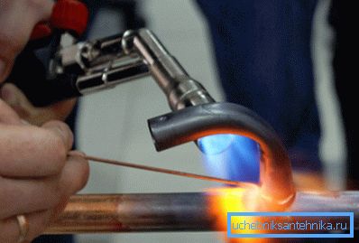 Brazing copper compound.