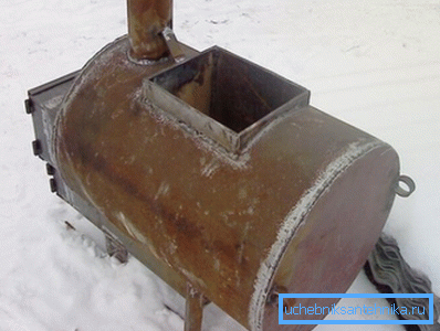 The furnace Kamenka from a pipe for a bath The furnace Kamenka from a pipe for a bath