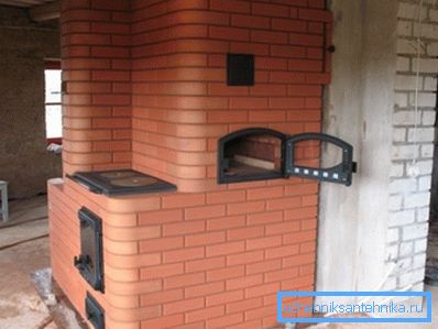 Kuznetsova stove with a lateral arrangement of the oven door Kuznetsova stove with a lateral arrangement of the oven door
