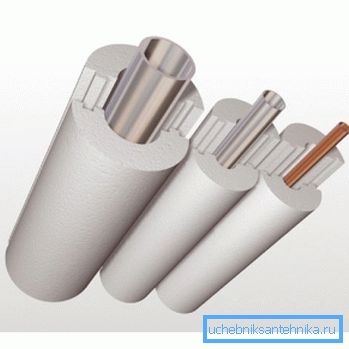 Polyfoam - a good heater for sewer pipes. Polyfoam - a good heater for sewer pipes.