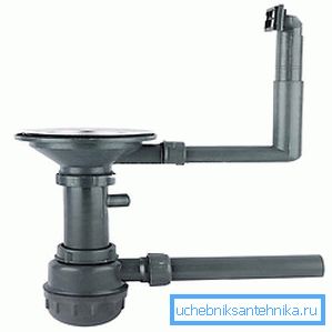 Overflow allows you to eliminate the leakage of water from the sink when clogged release