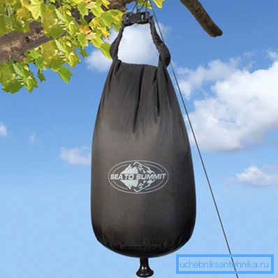 Portable shower.