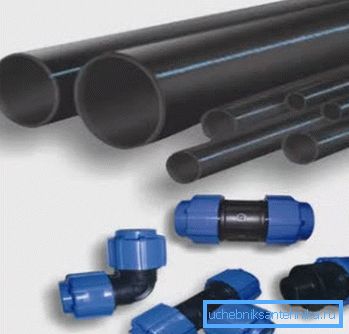 Plastic pipes for external plumbing. Plastic pipes for external plumbing.