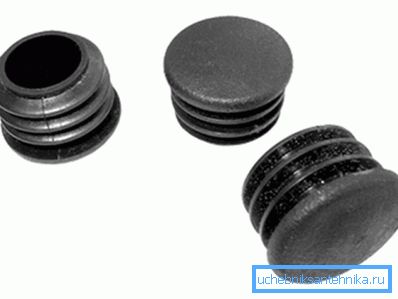Plastic protective elements for furniture legs. Plastic protective elements for furniture legs.