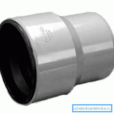 Plastic sewer taper (adapter from cast iron to plastic)