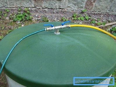 Plastic hatch on a concrete well