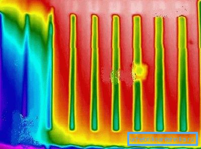 The thermogram of the battery clearly shows that the extreme sections almost do not work