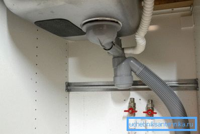 Under the kitchen sink. Under the kitchen sink.