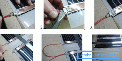 Power connection to infrared fabric in six steps Power connection to infrared fabric in six steps