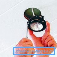Connecting a ceiling lamp in the shower Connecting a ceiling lamp in the shower