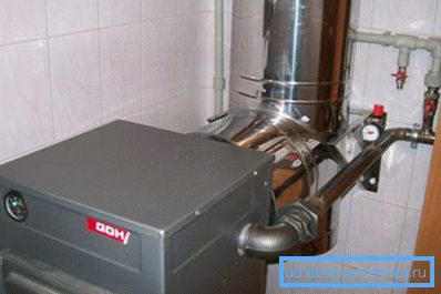 Heating boiler Don connected to the house heating system