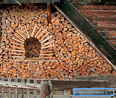 Woodpile with wood Woodpile with wood