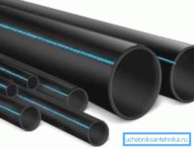 Polyethylene products may have different wall thickness, but its internal diameter usually corresponds to the same systems of metal.