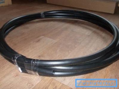 Polyethylene pipe for connection to the pump. Polyethylene pipe for connection to the pump.
