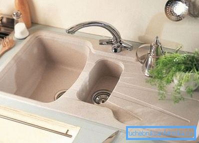 Polymer sink quickly loses its external beauty.