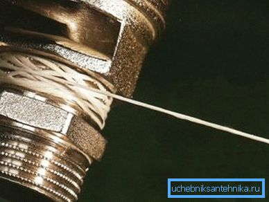 Polymer thread on the thread Polymer thread on the thread