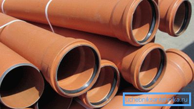 Polypropylene sewer for external installation. Polypropylene sewer for external installation.