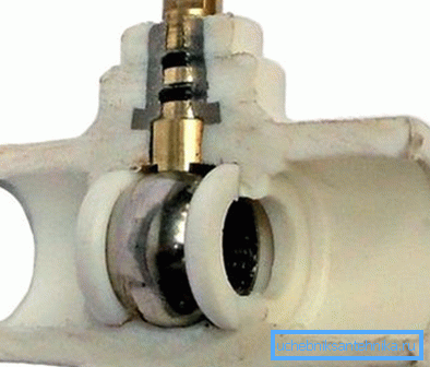 Polypropylene tap in the cut Polypropylene tap in the cut
