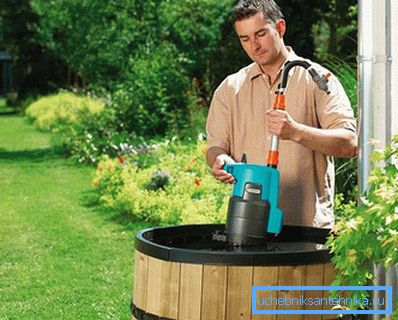 Watering the garden with capacity