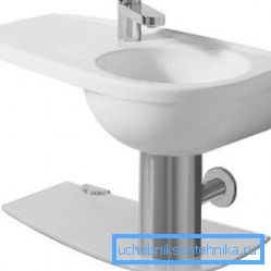A shelf on the semi-pedestal is a great solution. A shelf on the semi-pedestal is a great solution.