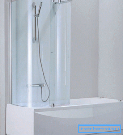 Semicircular cabin on the basis of the bathroom. Semicircular cabin on the basis of the bathroom.
