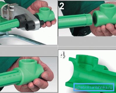 Stepwise principle of soldering pipes