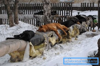 Energy losses in case of poor insulation of heating mains can be enormous