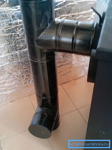Almost perfect arrangement of the flue in such products Almost perfect arrangement of the flue in such products