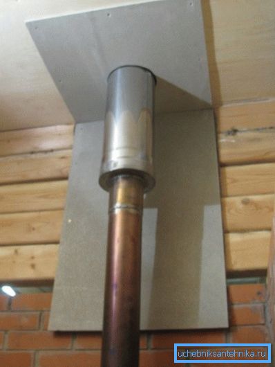Proper insulation of metal chimney. Proper insulation of metal chimney.