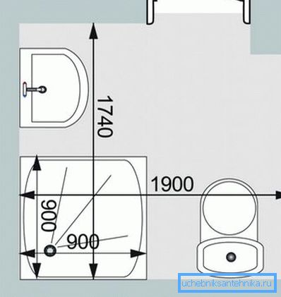 With a shortage of free space is better to abandon the usual bath With a shortage of free space is better to abandon the usual bath