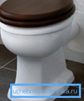 Sample toilet bowl with hanging tank
