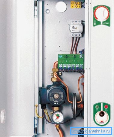 An example of an electric wall boiler An example of an electric wall boiler