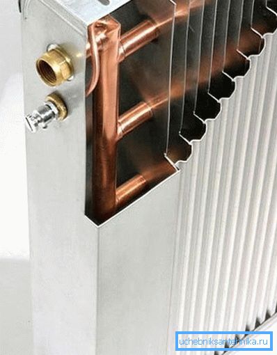 An example of a combination of copper and aluminum