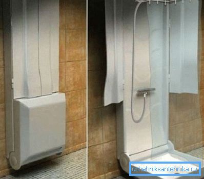 Minimalism example - folding shower Minimalism example - folding shower
