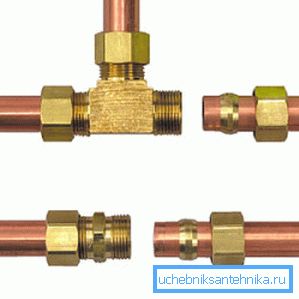 Installation example using collet fittings Installation example using collet fittings