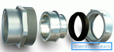 Sample coupling with integrated rubber gasket Sample coupling with integrated rubber gasket
