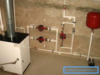 Example system with expansion tank, pumps and multiple connections Example system with expansion tank, pumps and multiple connections