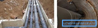 An example of how the joint laying of heat networks and plumbing An example of how the joint laying of heat networks and plumbing