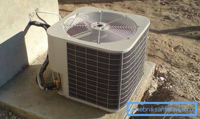 An example of installing an outdoor unit on a separate foundation