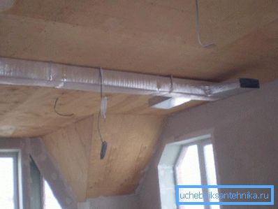 Installation example of rectangular ducts Installation example of rectangular ducts