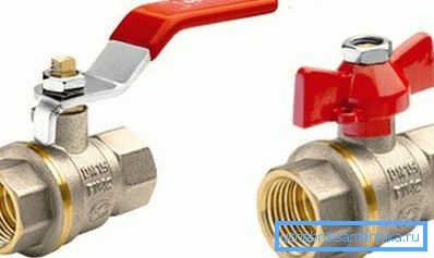 Examples of ball valves with different handle shapes Examples of ball valves with different handle shapes
