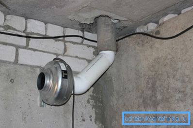Forced ventilation of the basement in the house with the help of special equipment Forced ventilation of the basement in the house with the help of special equipment